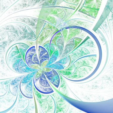 hafif fraktal çiçek veya kelebek, yaratıcı grafik tasarım için dijital sanat