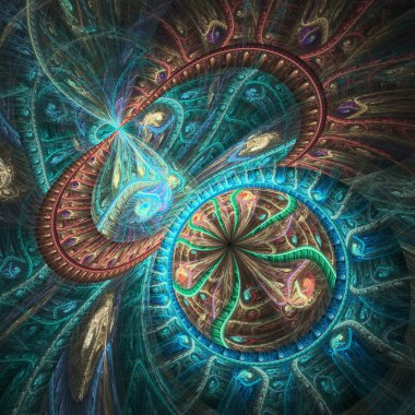 girdap soyut fraktal, yaratıcı grafik tasarım için dijital sanat