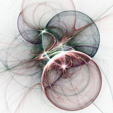 renkli fraktal akarsu enerji, yaratıcı grafik tasarım için dijital sanat