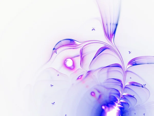 Листовой фрактальный цветок в росте, цифровые произведения искусства для творческого графического дизайна — стоковое фото