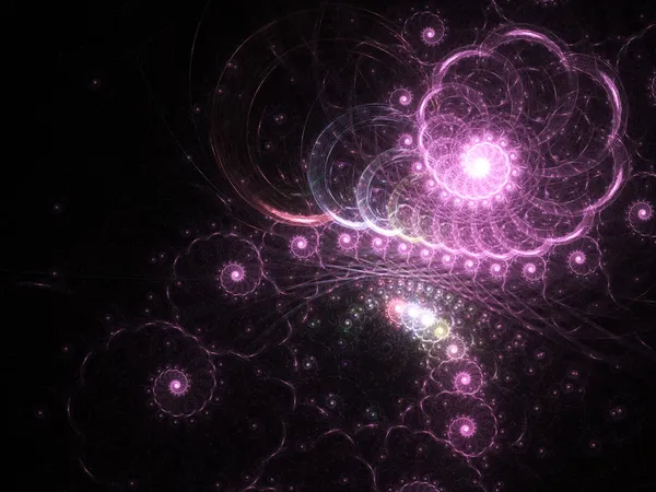 Tourbillon fractal rose féminin, illustration numérique pour la conception graphique créative — Photo