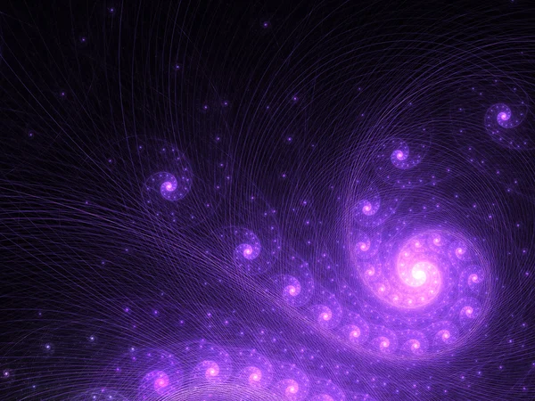 Dark fractal swirl, digital artwork for creative graphic design — Stock Photo, Image