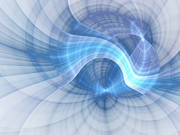 Himmelsblå kurvor fraktal, digitala konstverk för kreativ grafisk design — Stockfoto