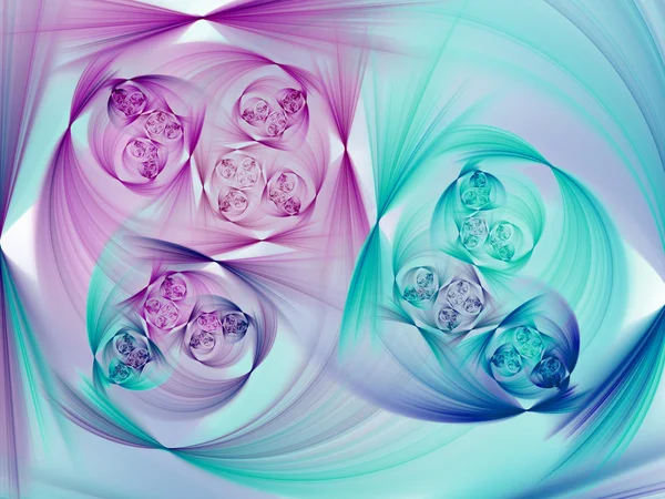 Patrón fractal colorido y giratorio, obra de arte digital para el diseño gráfico creativo —  Fotos de Stock
