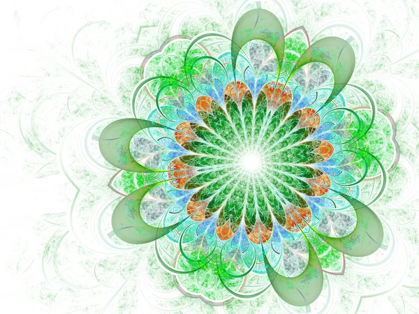 Flor fractal temática primavera, obra de arte digital para el diseño gráfico creativo —  Fotos de Stock