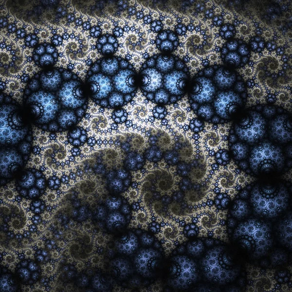 Ondas de água fractais escuras, arte digital para design gráfico criativo — Fotografia de Stock