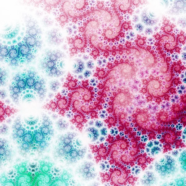 Zachte kleurrijke fractal dwarrelt, digitale kunst voor creatieve grafisch ontwerp — Stockfoto