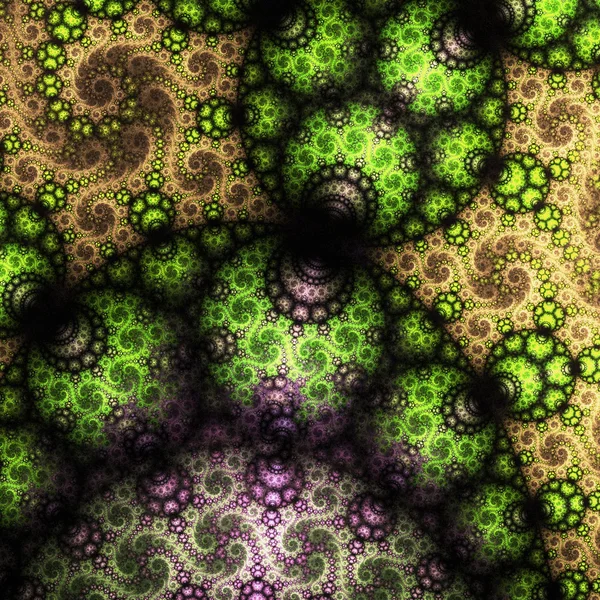 Kleurrijke fractal dwarrelt, digitale kunst voor creatieve grafisch ontwerp — Stockfoto