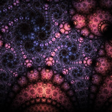 derin deniz fraktal soyutlama, yaratıcı grafik tasarım için dijital sanat