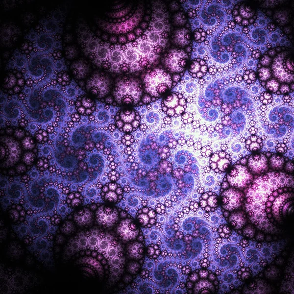 koyu renkli fraktal spiraller, yaratıcı grafik tasarım için dijital sanat