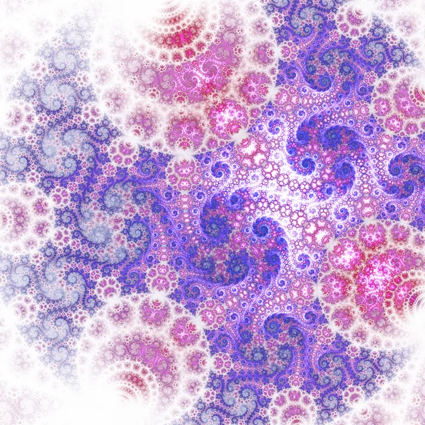 Espirales fractales de colores suaves, obras de arte digitales para el diseño gráfico creativo —  Fotos de Stock