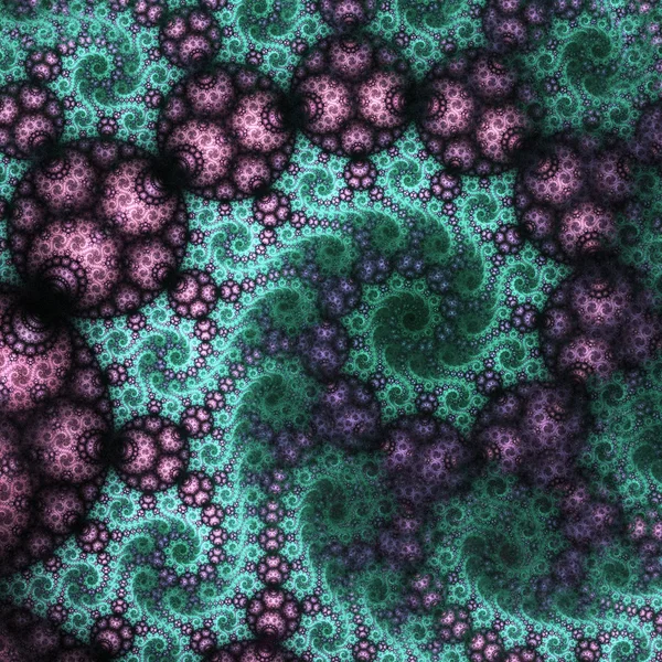 Kleurrijke fractal swirly patroon, digitale kunst voor creatieve grafisch ontwerp — Stockfoto