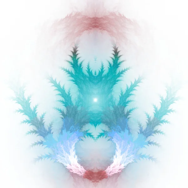 Feathery light fractal plant in growth, digital artwork for creative graphic design — Stock Photo, Image