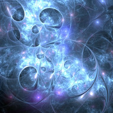 parlak gökada temalı fraktal, yaratıcı grafik tasarım için dijital sanat