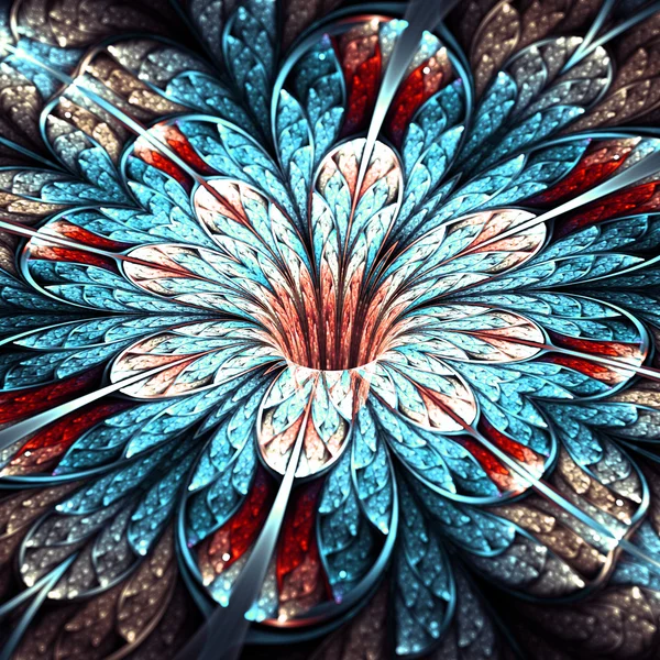 Glansigt fraktal blomma, digitala konstverk för kreativ grafisk design — Stockfoto