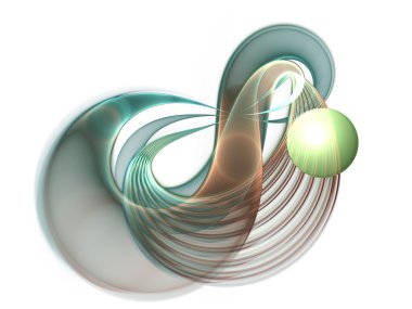 curvy fraktal spiral, yaratıcı grafik tasarım için dijital sanat