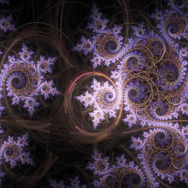 parlak renkli fraktal swirls, yaratıcı grafik tasarım için dijital sanat