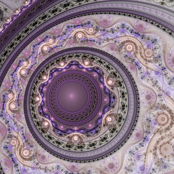 Фиолетовые фрактальные шестерни, цифровые произведения искусства для творческого графического дизайна — стоковое фото