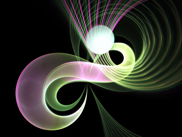 Colorful fractal swirls, digital artwork for creative graphic design — Stock Photo, Image