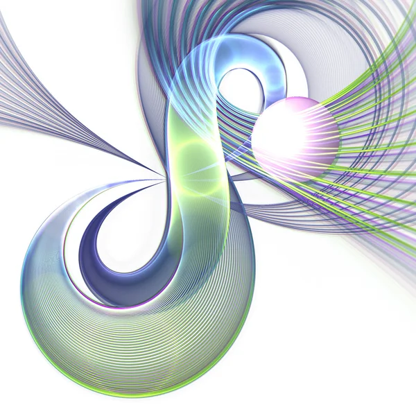 Colorful infinite spiral, digital artwork for creative graphic design — Stock Photo, Image