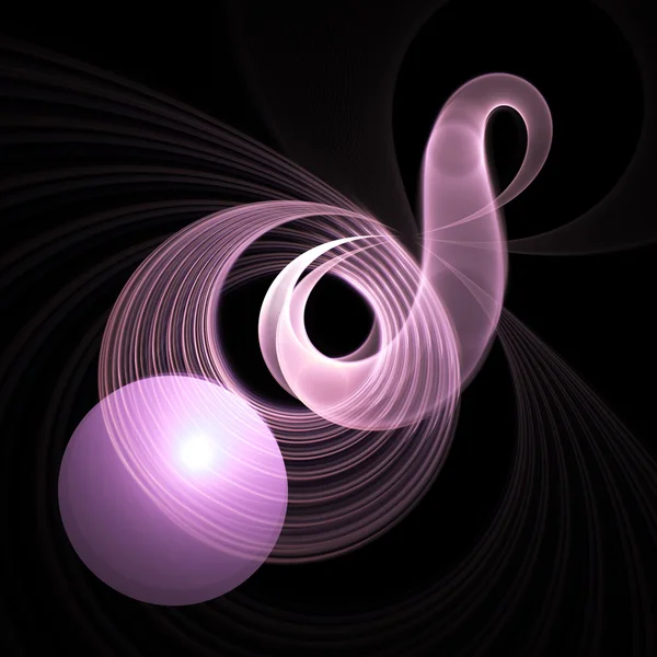 Endless pink spiral, digital artwork for creative graphic design — Stock Photo, Image