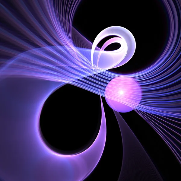 紫のフラクタルの渦巻き、デジタル芸術家のための創造的なグラフィック デザイン — ストック写真