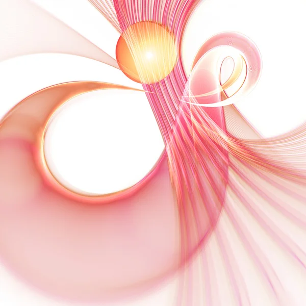 Delicate fractal curves, digital artwork for creative graphic design — Stock Photo, Image