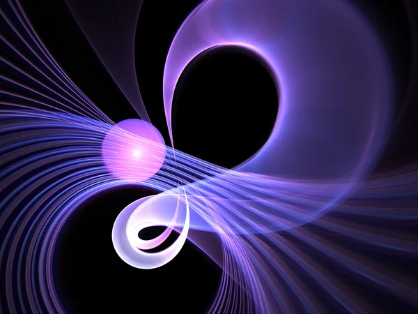 Dark purple fractal swirls, digital artwork for creative graphic design — Stock Photo, Image