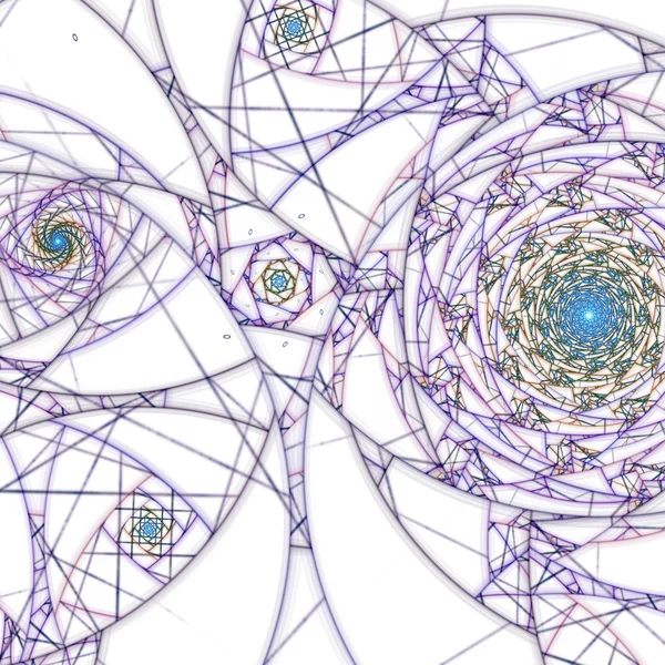 Hafif fraktal spiraller, yaratıcı grafik tasarım için dijital sanat — Stok fotoğraf