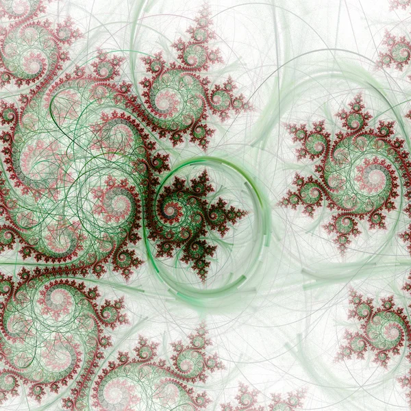 Nature themed fractal spirals, digital artwork for creative graphic design — Stock Photo, Image