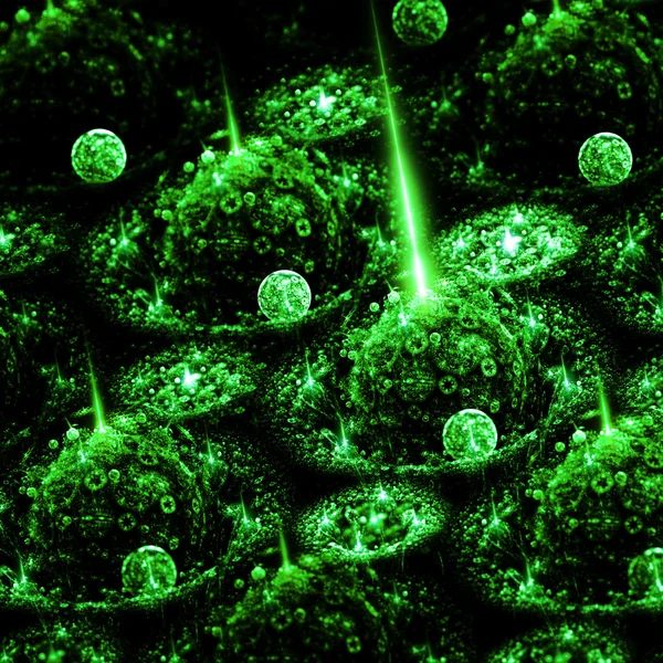 매트릭스 스타일 프랙탈 바이러스, 크리에이 티브 그래픽 디자인에 대 한 디지털 아트 워크 — 스톡 사진