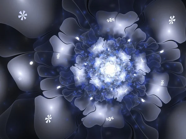 Christmas-themed fractal flower, digital artwork for creative graphic design — Stock Photo, Image