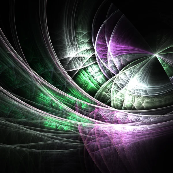 Curvas fractales oscuras, ilustraciones digitales para un diseño gráfico creativo — Foto de Stock