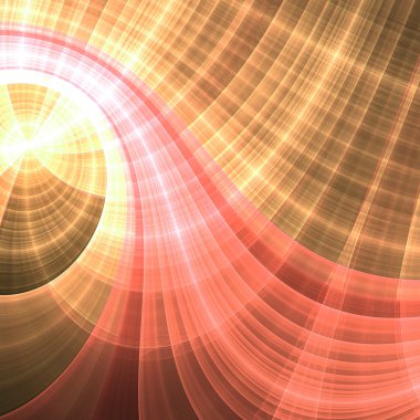 Altın fraktal eğrisi, yaratıcı grafik tasarım için dijital sanat