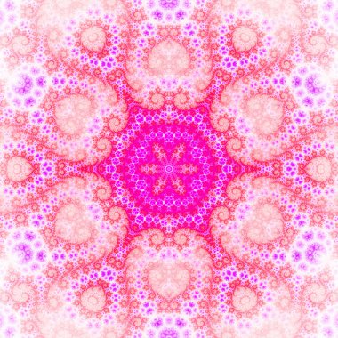 canlı fraktal mandala, yaratıcı grafik tasarım için dijital sanat