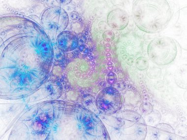 yumuşak fraktal girdap doku, yaratıcı grafik tasarım için dijital sanat