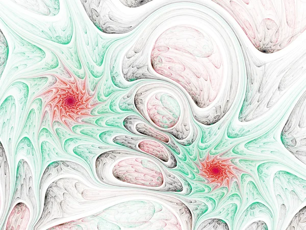 Spirales fractales légères, illustrations numériques pour la conception graphique créative — Photo
