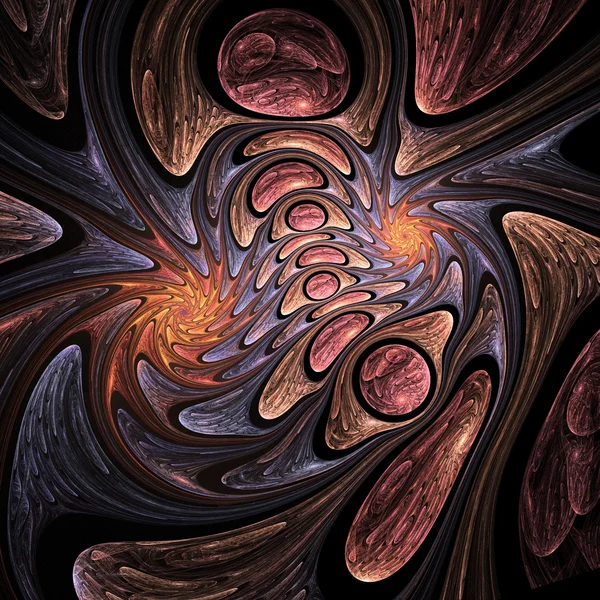 Espirales fractales coloridas, ilustraciones digitales para el diseño gráfico creativo — Foto de Stock