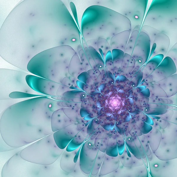 Lichte fractal bloem, digitale kunst voor creatieve grafisch ontwerp — Stockfoto