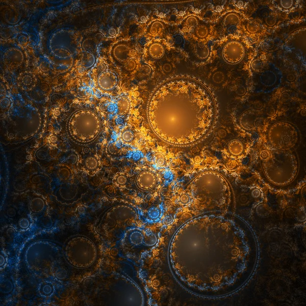 Warm gekleurde fractal textuur, digitale kunst voor creatieve grafisch ontwerp — Stockfoto