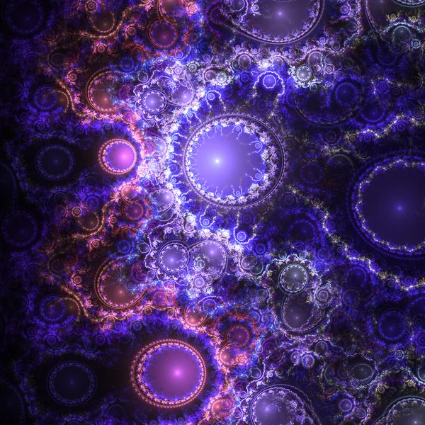 Textura fractal elétrica azul escuro, arte digital para design gráfico criativo — Fotografia de Stock