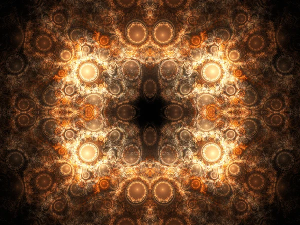 Modèle fractal en or, illustration numérique pour la conception graphique créative — Photo