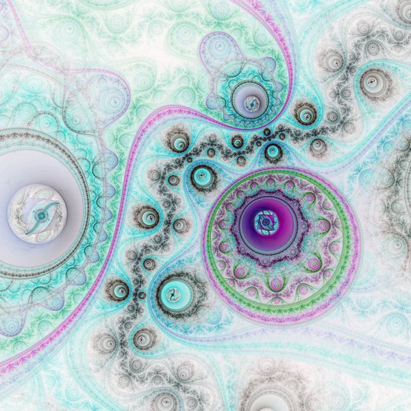 Máquina fractal colorida ligera, ilustraciones digitales para el diseño gráfico creativo — Foto de Stock