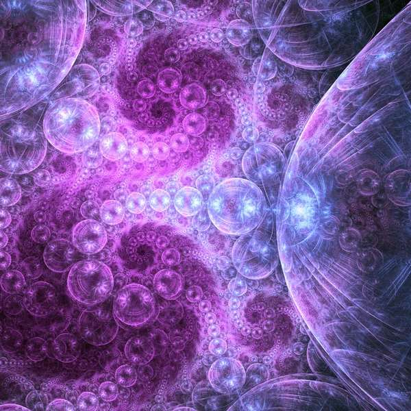 Espirales fractales violetas oscuras, obras de arte digitales para el diseño gráfico creativo — Foto de Stock