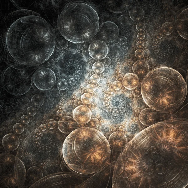 Spirales fractales en or et argent, œuvres d'art numériques pour la conception graphique créative — Photo