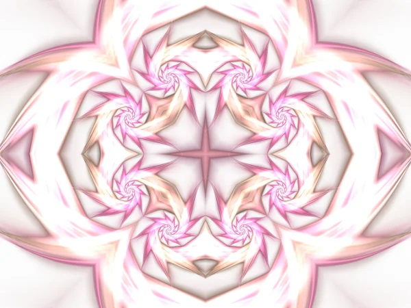 Mandala plumoso rosa, obra de arte digital para el diseño gráfico creativo — Foto de Stock
