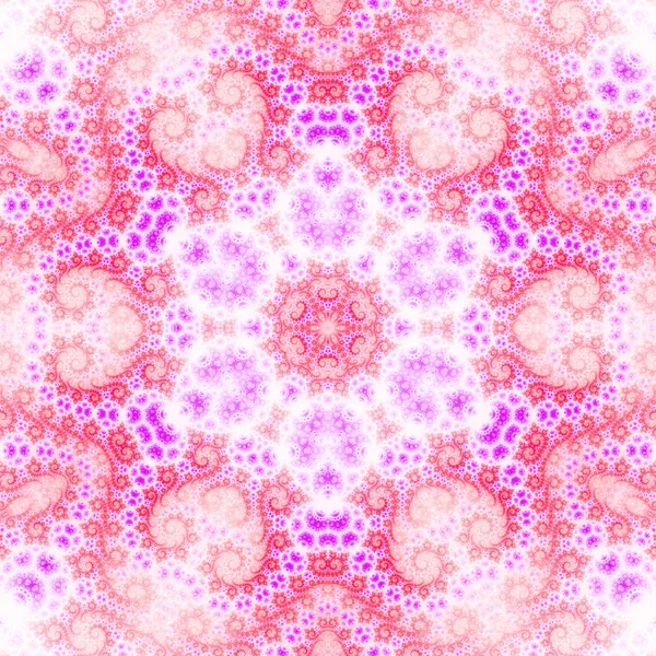 Paars swirly fractal mandala, digitale kunst voor creatieve grafische vormgeving — Stockfoto
