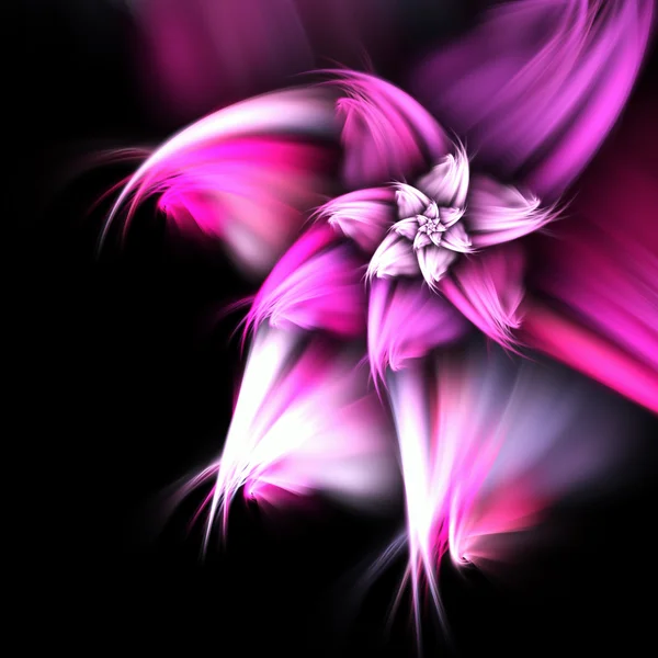 Flor fractal escura, arte digital para design gráfico criativo — Fotografia de Stock