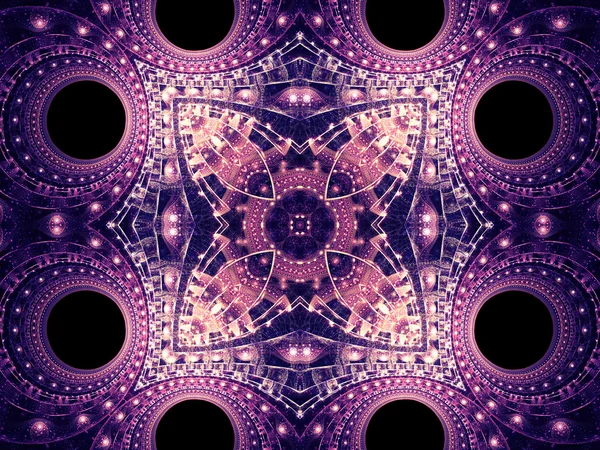Mandala fractal horloger, illustration numérique pour la conception graphique créative — Photo