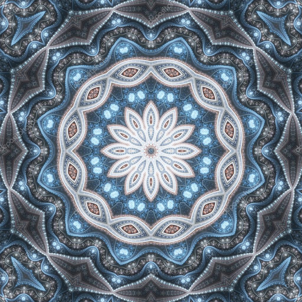 winter themed snowflake mandala digital artwork for creative